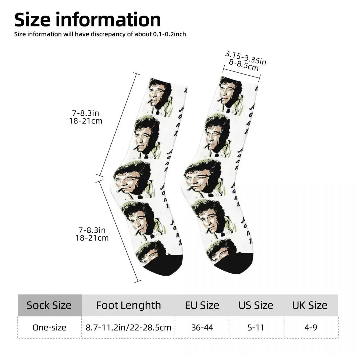 Columbo Socks Harajuku Super Soft Stockings All Season Long Socks Accessories for Unisex Gifts