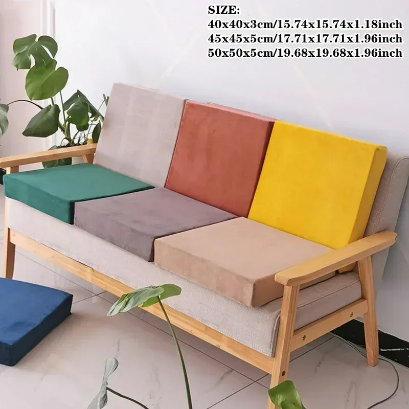 

35D Hard High Density Sponge Sofa Cushion Solid Color Window Mat Removable and washable Tatami Chair Cushion Thickness 3-8cm