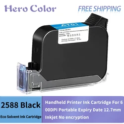 Eco Solvent Ink Cartridge 2588 Black Handheld Printer Ink Cartridge For 600DPI Portable Expiry Date 12.7mm Inkjet No encryption