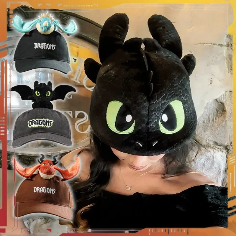 

Anime Dragon Taming Master Figure Toothless Duck Tongue Hat Toothless Plush Doll Beret Fantasy Legend Badge Decoration Toy Gift