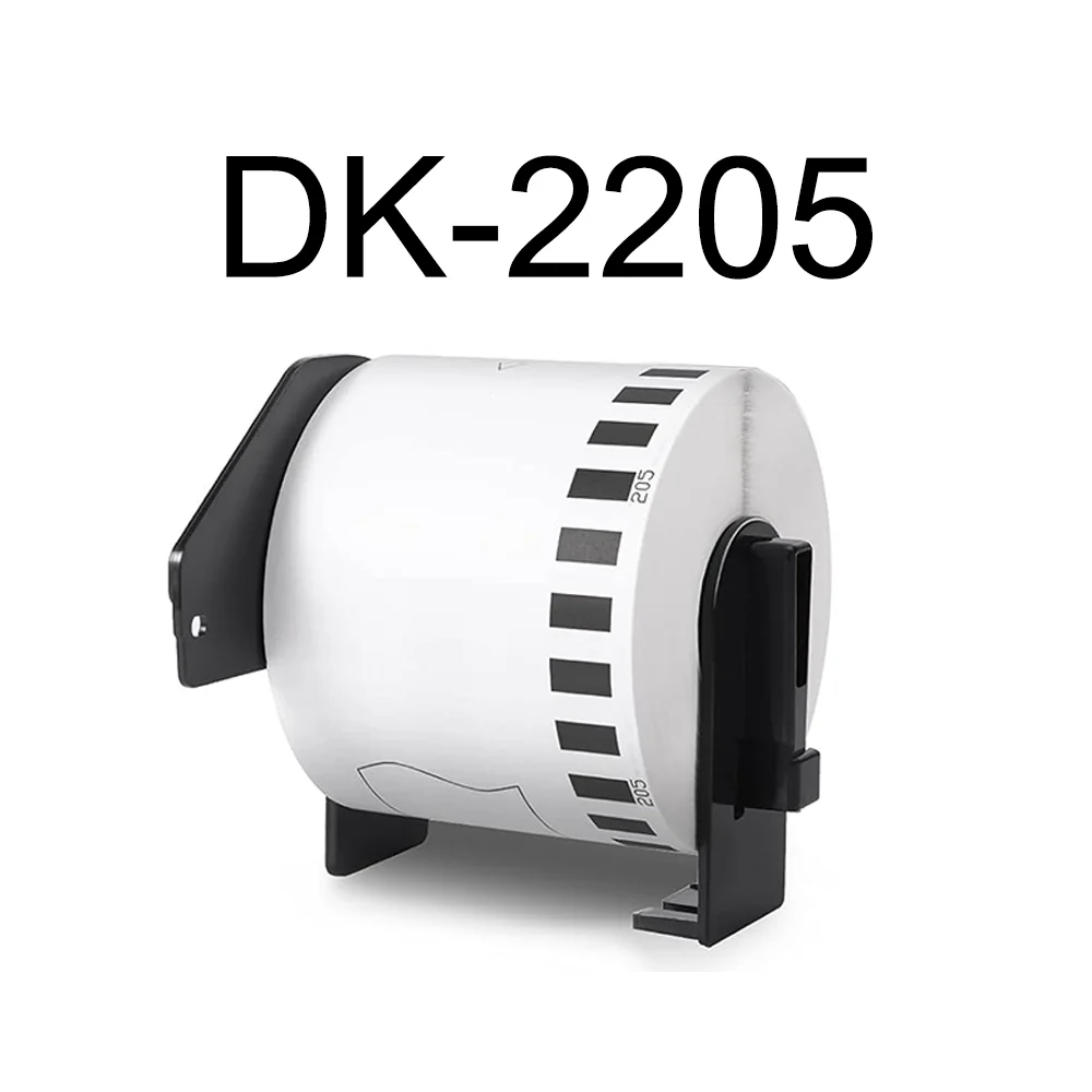 

Совместимая с Brother QL-820nwb этикеточная бумага DK-2205, 62 мм x 30,48 м (2-3/7 дюйма x 100 футов), рулон непрерывной ленты белого цвета для QL 800