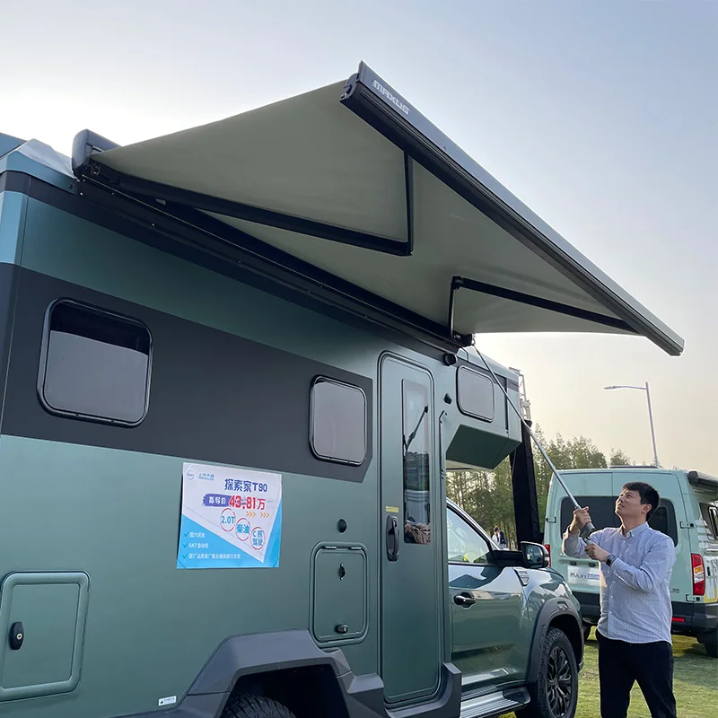 

2.5M 3M Outdoor Sunshade Waterproof Motorized Campervan caravan Awning Side Wall Retractable,Custom Sizes