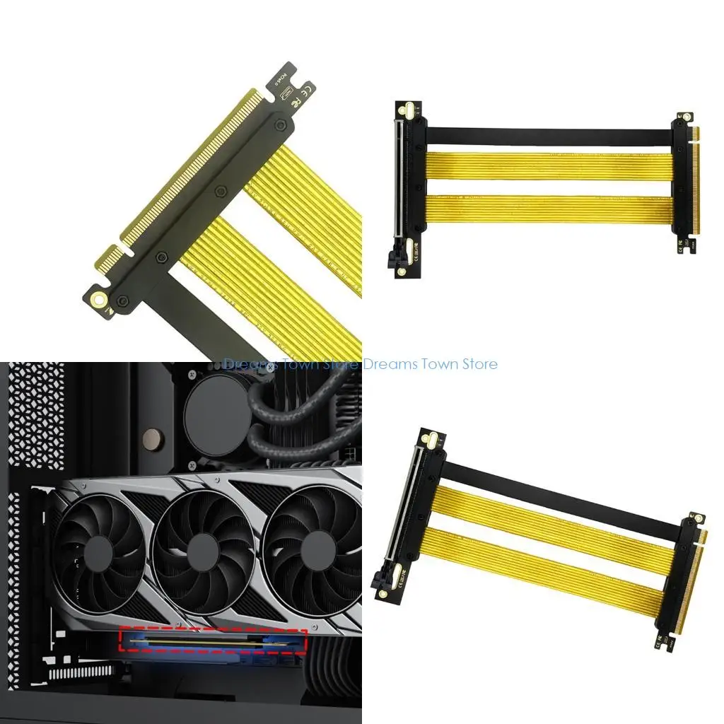 

HX6A Гибкий удлинительный кабель PCIe 5.0 X16 длиной 20 см, оптимизирующий потоки воздуха для вертикальной установки процессора