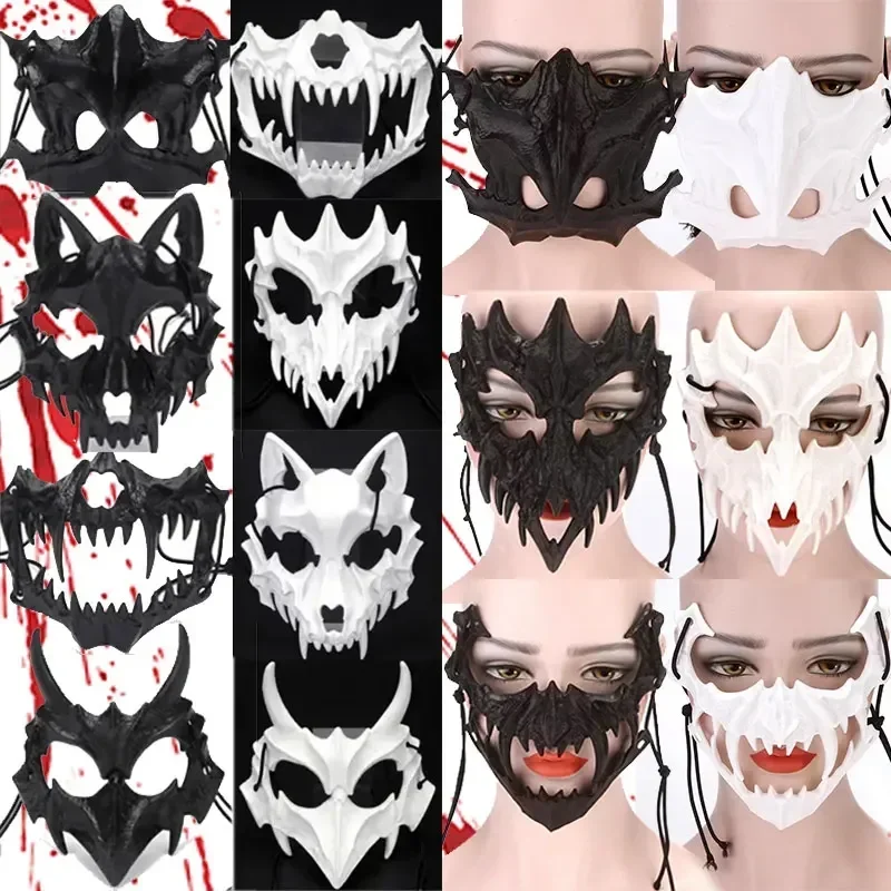 12 Stijlen Dierlijke Schedelmasker Dierenbeenmasker Verkleedkostuums Voor Halloween Feestmasker Kerst Cosplay Party Rekwisieten