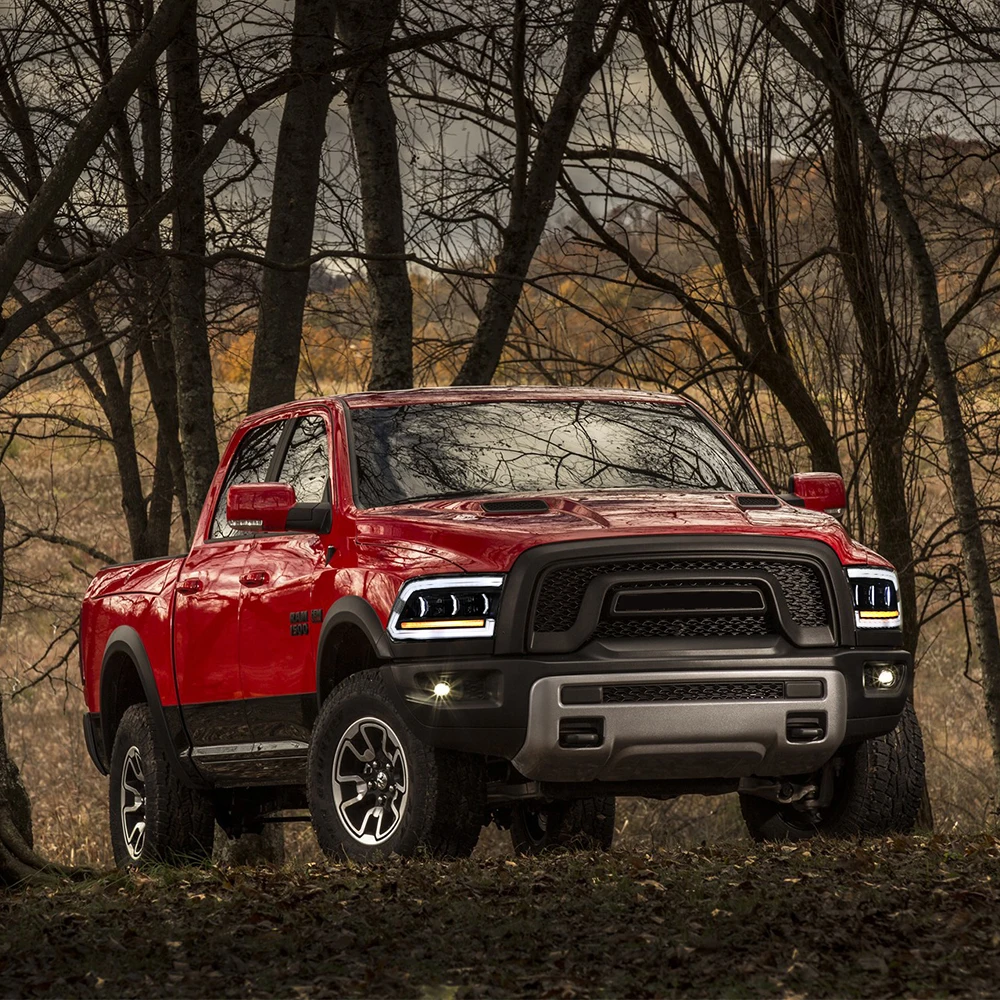 Par de faros delanteros de lente de proyector superligeros para Dodge RAM 1500 2013-2018 Dodge RAM 2500 lámpara de faro