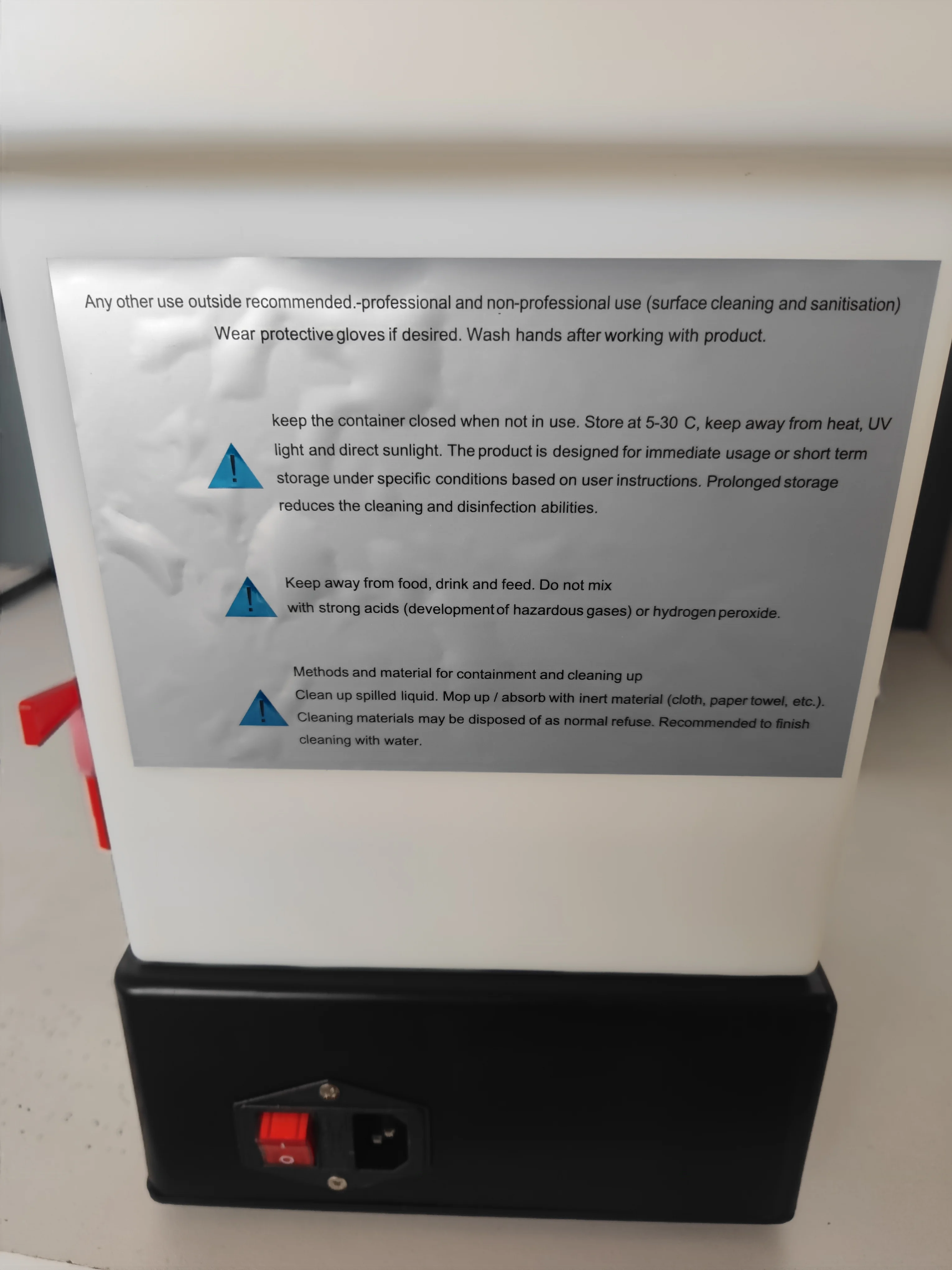 Système de production d'acide hypochloreux pH5.5-6.5 Distributeur HOCL 200PPM et 500PPm