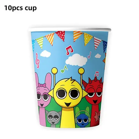 स्प्रुंकी जन्मदिन पार्टी सजावट टेबलवेयर कप प्लेट टेबलक्लोथ गुब्बारा केक टॉपर बच्चों के लिए बेबी शॉवर इवेंट पार्टी आपूर्ति 6 best sales पर्व पार्टी की सजावट - №2