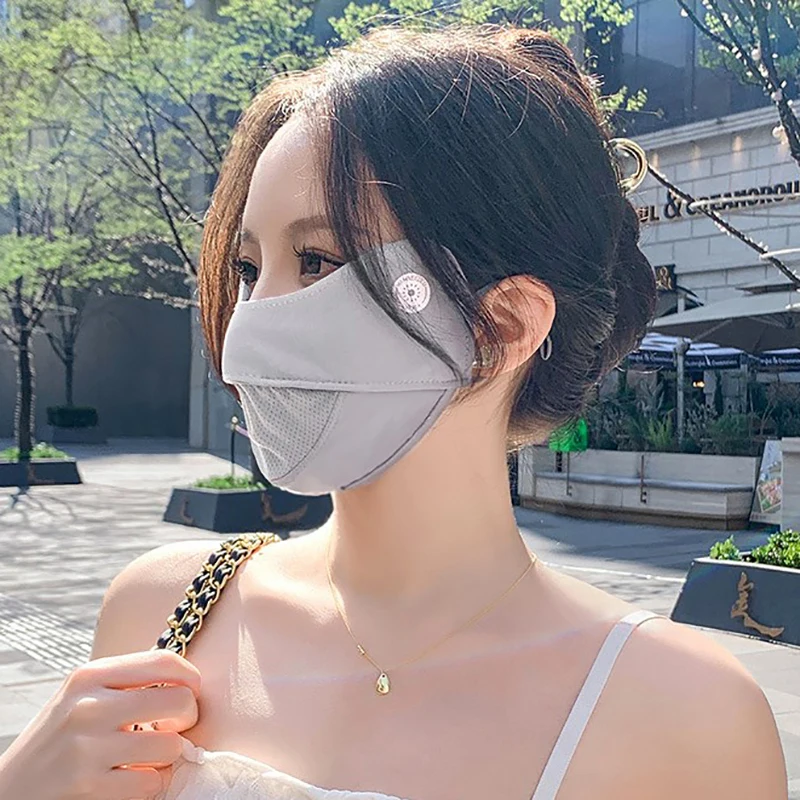 HMA89-Sunscreen Mask Mask Full Face Eye Protection Breathable Female Anti-Ultraviolet Summer Thin Section Sunshade