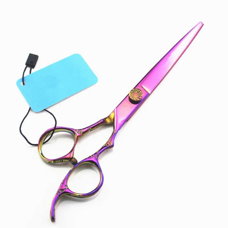 

Professional JP 440c 7 '' Purple Rose scissor pet dog grooming hair scissors cutting barber haircut shears Hairdresser scissors