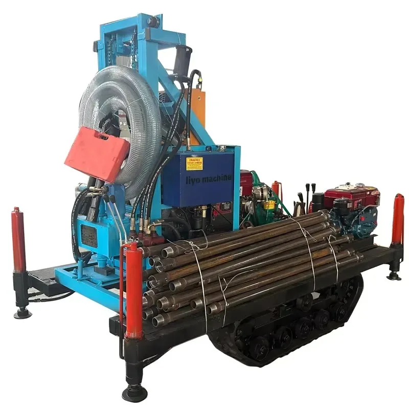 Crawler  Hydraulic Water Well Drilling Rig 200m Depth 35HP
