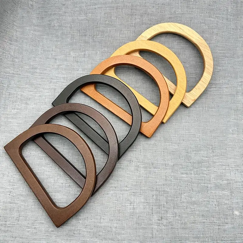 1 Stück Holz-Halbkreis-D-förmiger Taschengriff, Gehäkelte Taschengriffe, Ersatz für DIY-Handtaschen, Geldbörsen, Gepäck, Handgefertigter Griff – Detail 9