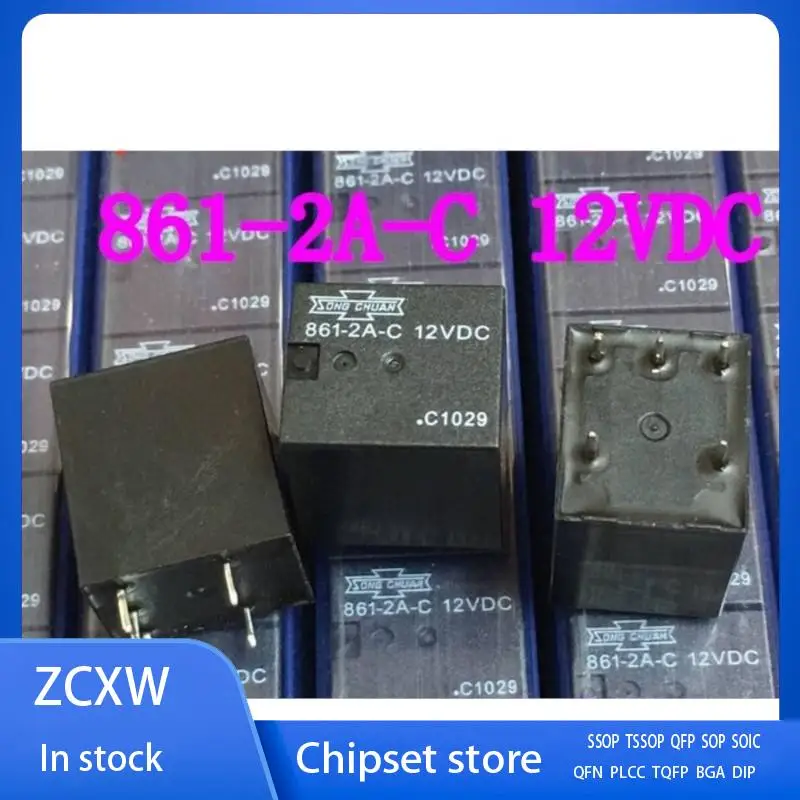 New  5Pcs/Lot   861-2A-C 12VDC  Relay