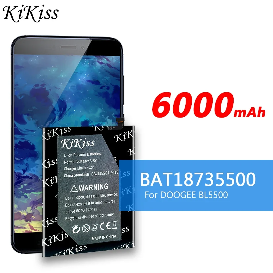 

Новый аккумулятор для мобильного телефона 6000 мАч BAT18735500 Для DOOGEE BL5500 Lite 4G мобильный телефон Запасной Аккумулятор AKKU