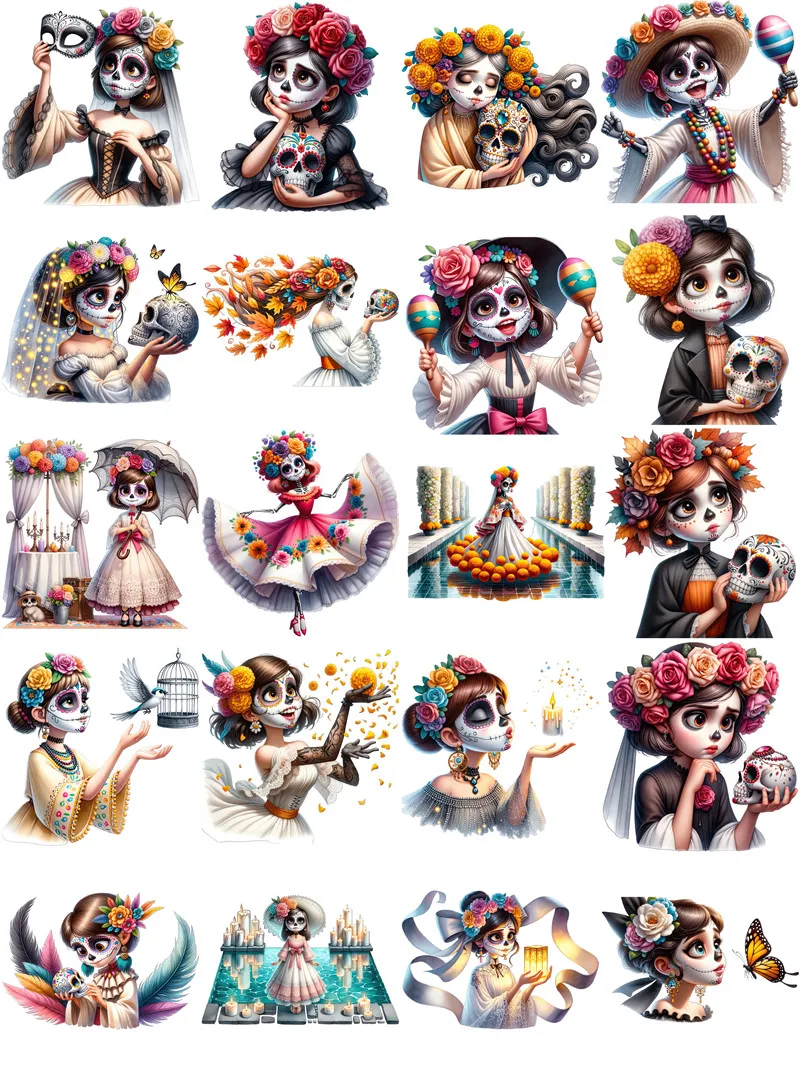 Day of the Dead Stickers Crafts And Scrapbooking stickers kids toys book Decorative sticker DIY Stationery