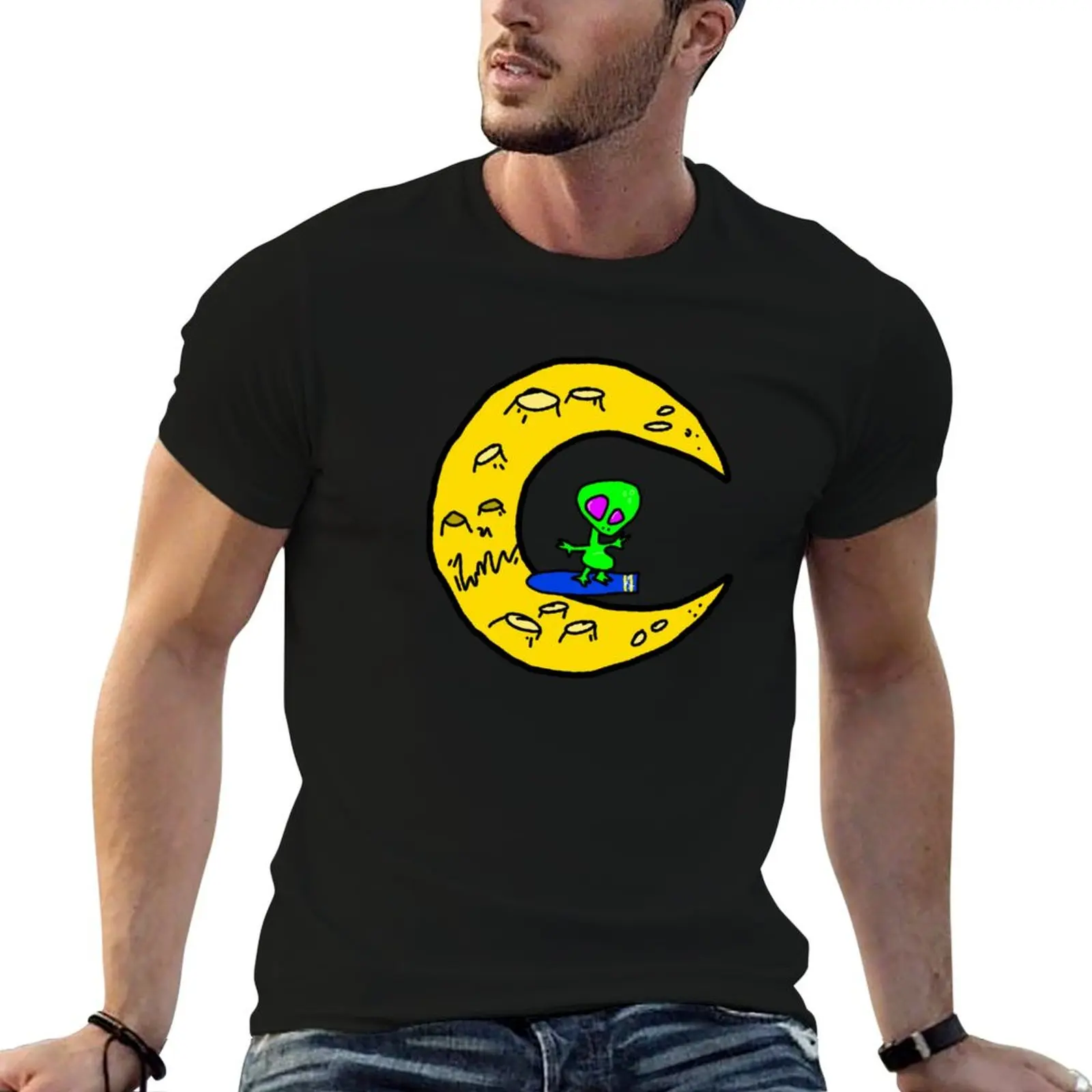 

Crescent Moon Surfing Evo! T-Shirt man t shirts graphic man t shirts for men casual t shirt man cotton T-shirt