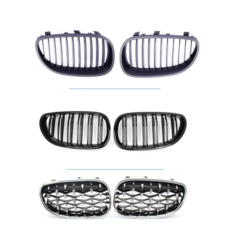 

Damei 2004-2010 для 5-й серии E60, решетка переднего бампера, одинарная двойная линия, ромбовидный стиль, материал ABS, новый сорт, автомобильная решетка