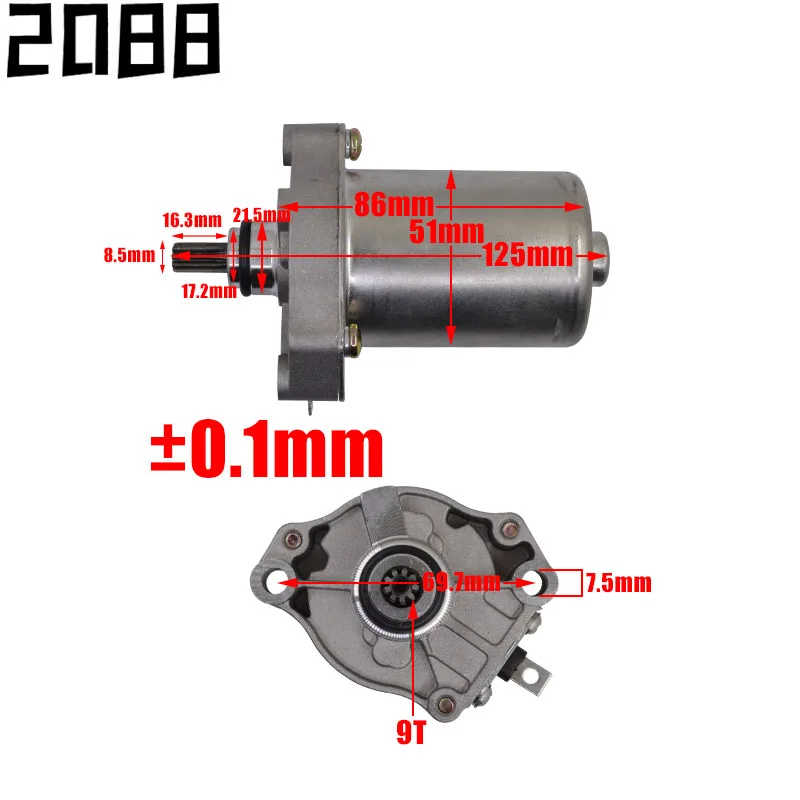 Genuine Motorcycle Electric Starter Motor for Honda WAVE CRF 110 AFS110 AFP110 CRF110 SUPER CUB 50 NBC50 DREAM 110 EX5 NBC110