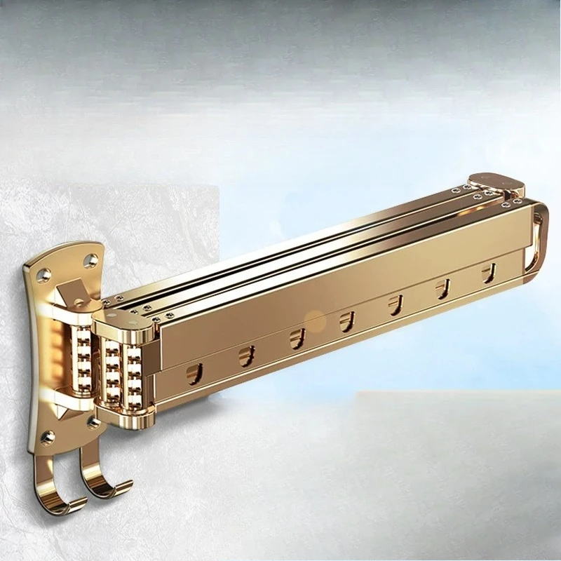 

Invisible folding drying rack telescopic wall-mounted household balcony cool drying quilt artifact drying rod