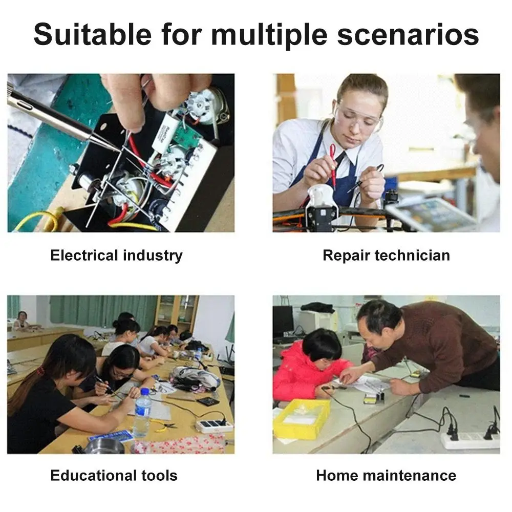 

80W Electric Soldering Iron Adjustable Temperature Solder Tin Electronic Welding Repair Tools Digital Display Iron Tips