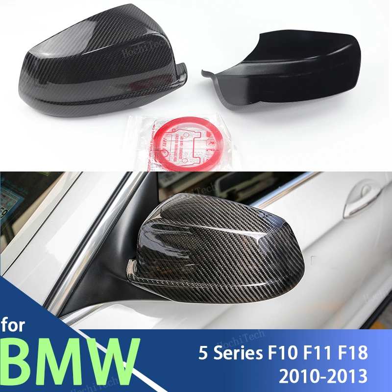 

Real Carbon Fiber Side Mirror cover Cap Sticker overlay for BMW 5 Series F10 F11 F18 2010 2011 2012 2013 Pre-LCI