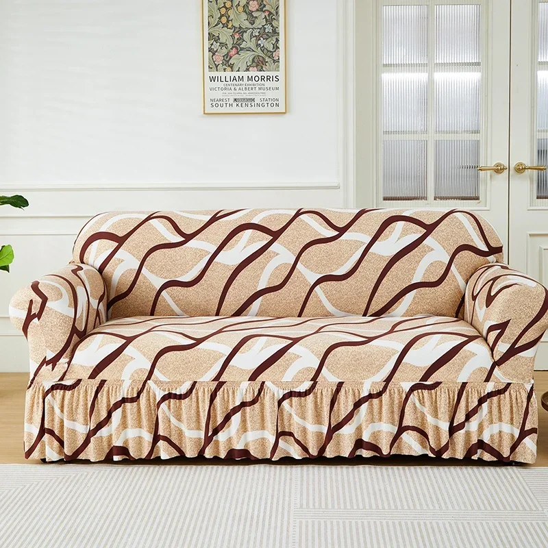 Floral Printing Elastic Slipcovers Stretch Sofa Covers for Living Room Corner Couch Cover Sectional Armchair Cover 1/2/3/4 seat