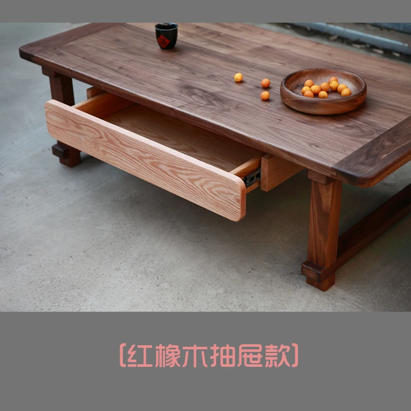 Black walnut coffee, side table, solid wood furniture, simple, tea table, literary