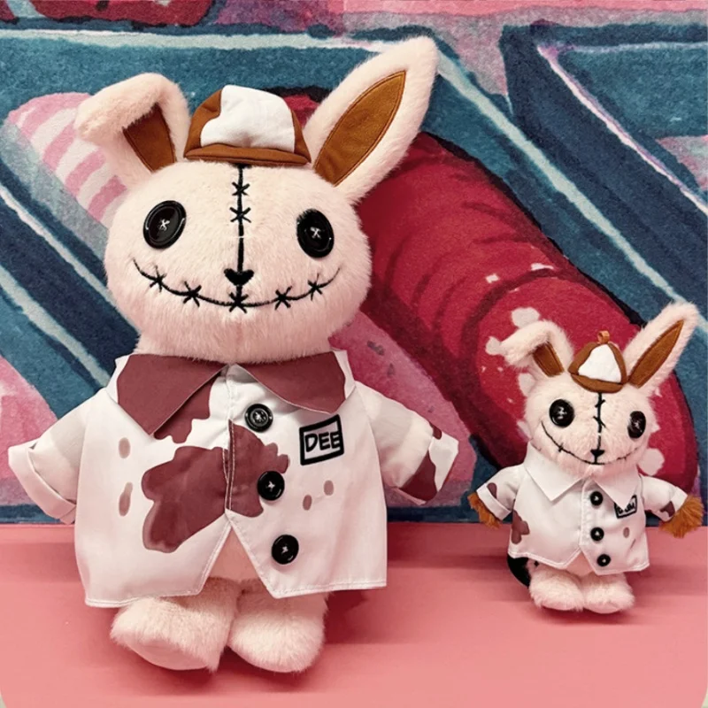 

Плюшевые куклы-кролики-близнецы Dreadfuls с вышитым жутким дизайном, подвеска для сумки, брелок, модный подарок для любителей игрушек