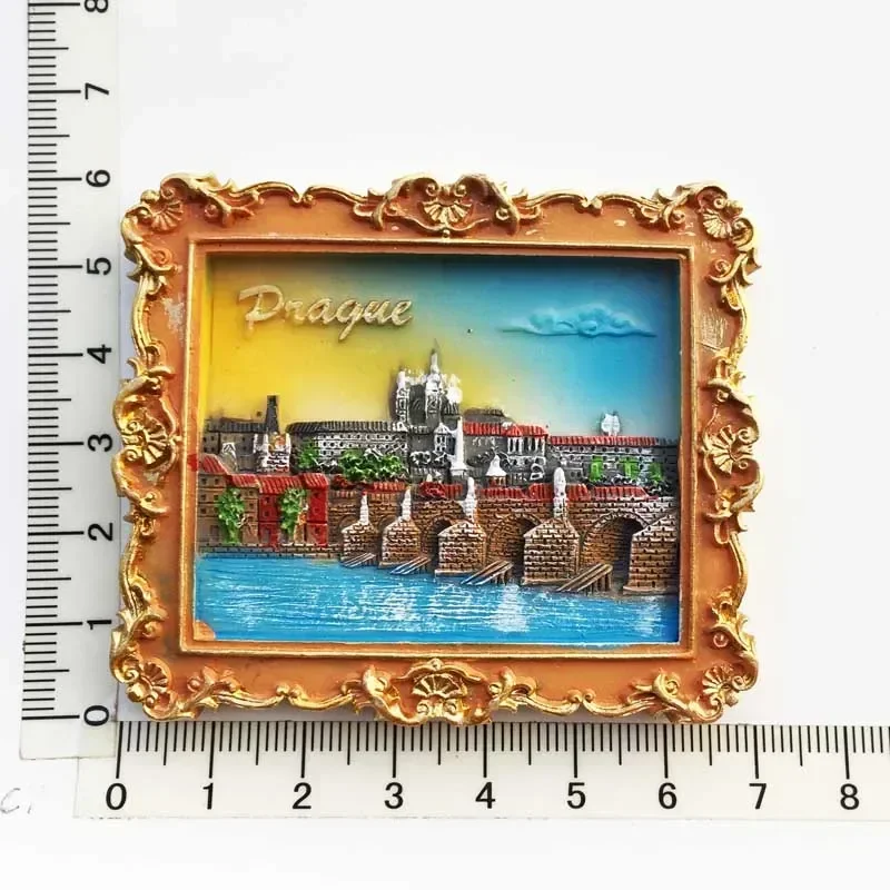 Czech Republic Fridge Magnets Prague Landmark Building Tourist Souvenir Magnetic Refrigerator Sticker Collection Home Decor Gift