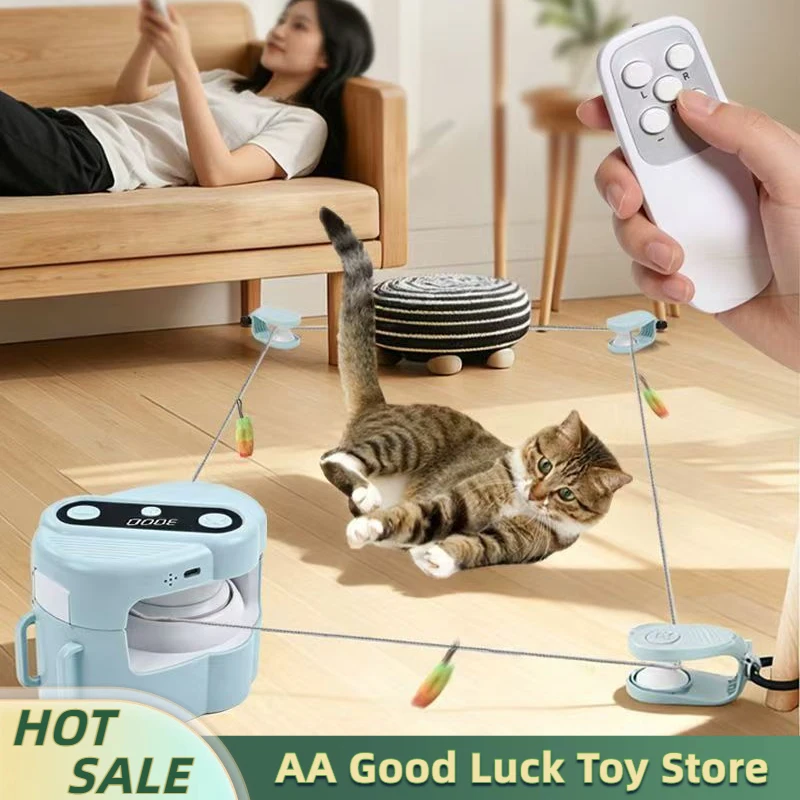 Smart Remote Control Cat Toy Interactive Sounding Bird Teaser Automatic Chasing Toy Indoor Cats Dogs Self Pleasure Soothing Pet