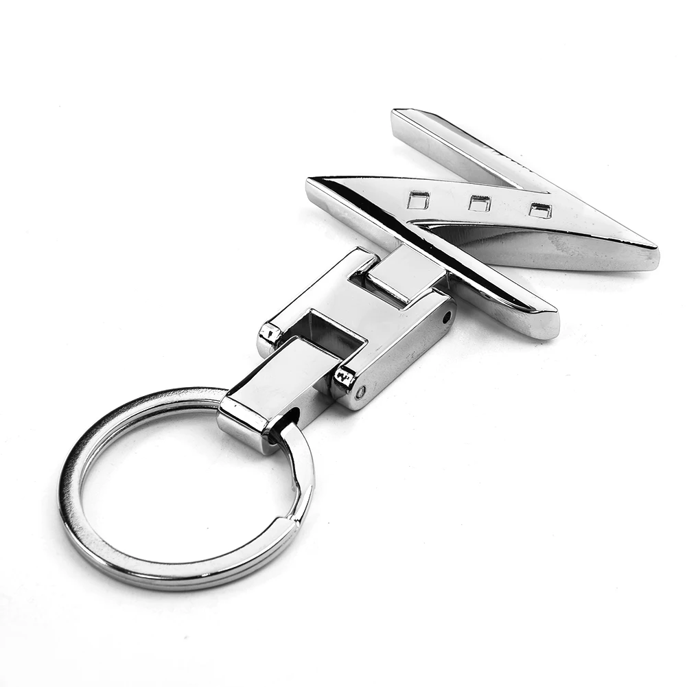 1 PC Z Style Auto Key Chain Ring Chrome Finishing Fits For Nissan 280ZX 300ZX 350Z 370Z Z Zinc Alloy Auto Interior Accessories