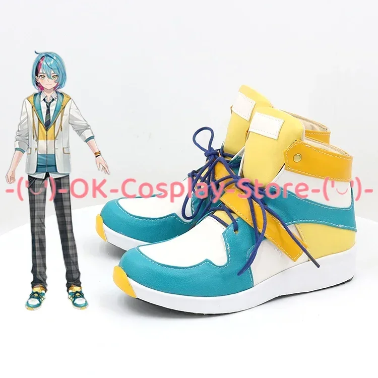 Kaneko Kyo Cosplay Shoes Vtuber Cosplay Boots Halloween Carnival Props PU Leather Shoes  Custom Made