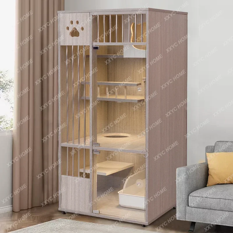 

Villa Cat Cage Cattery Cat House Home Villa Indoor Nest Cabinet Waterproof