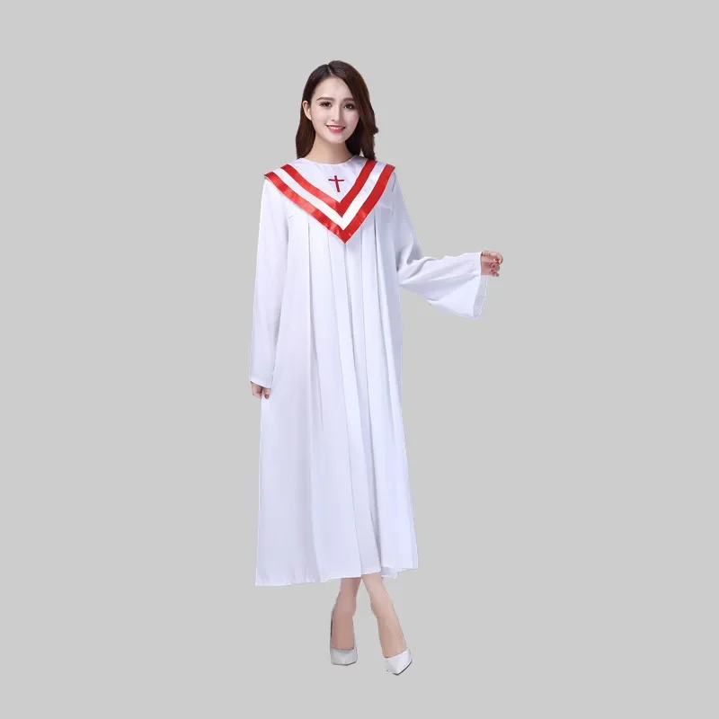 Costume Wedding Women Christian Church Choir Hymn Holy Costume Christian Sing Dress Garments Nun Jesus Class Service Outfit 90