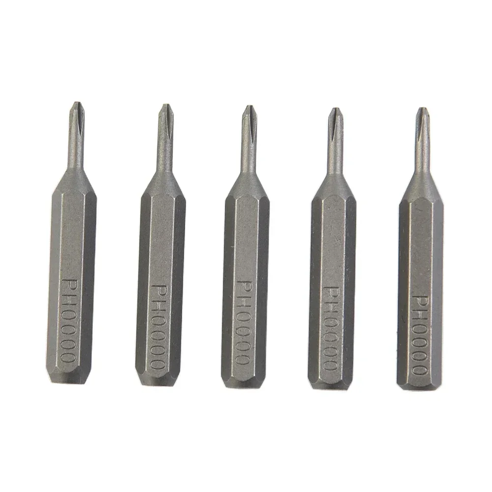 Bits Screwdriver PH0 Parts Replacement Cross H4x28mm Handworking PH000 PH0000 4mm Shank Accessories Screwdriver