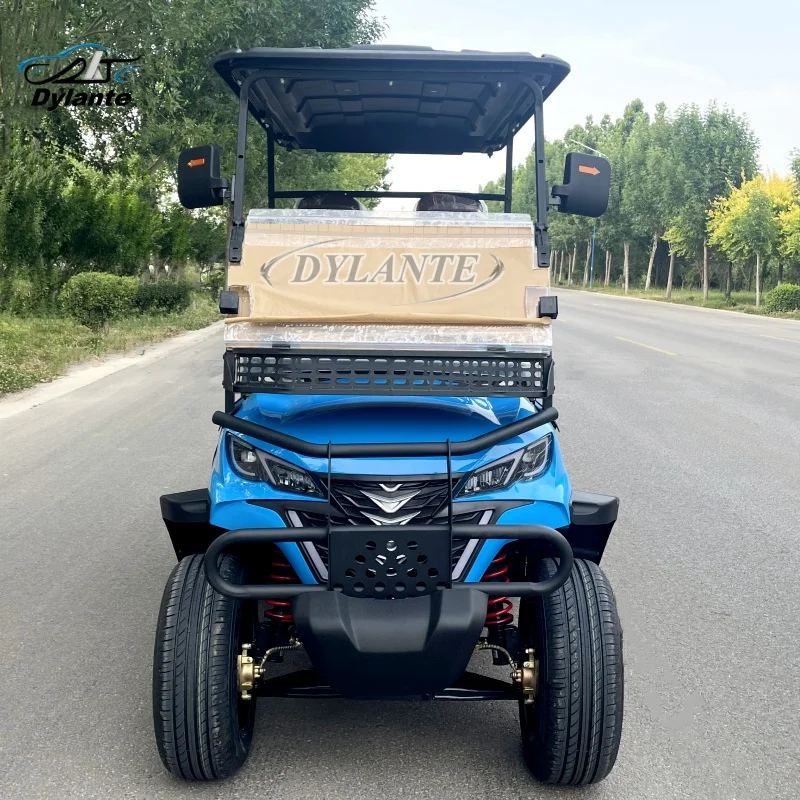 48/72V Exclusive Model 2025 New Design 4-Seater Sightseeing Bus Club Cart Electric Lithium Battery Golf Cart And Hunting Cart
