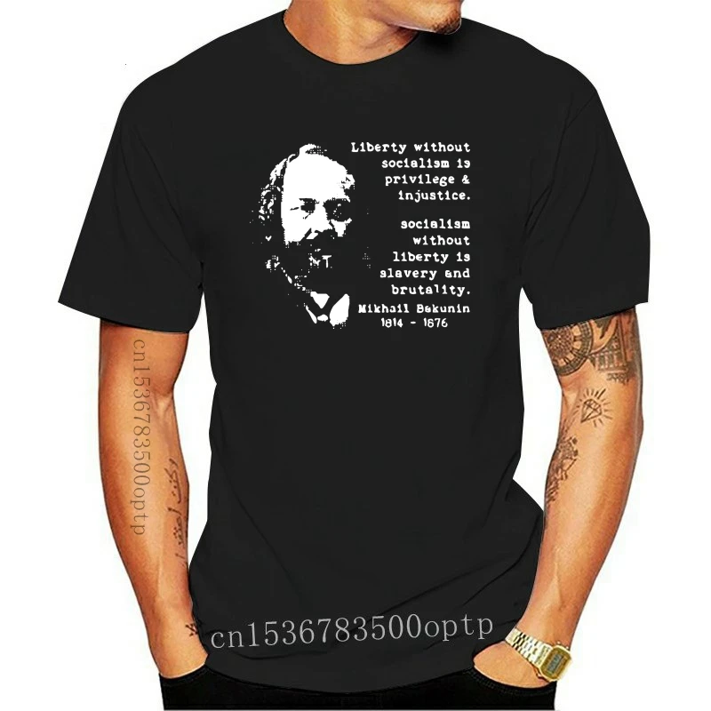 New Printed Short Sleevetc0027 Politica Socialismo Bakunin Socialista 3D Printed Top Quality Tee Shirt Short Sleeve Tee 016869