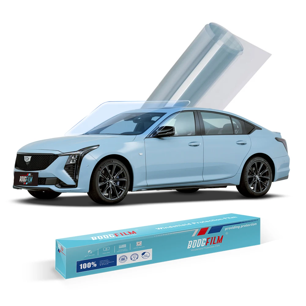 BOOGFILM Instant Self-Healing KPU Base Anti-Scratch Car Windshield Protection Film with Easy Installation Good Shrinking Feature