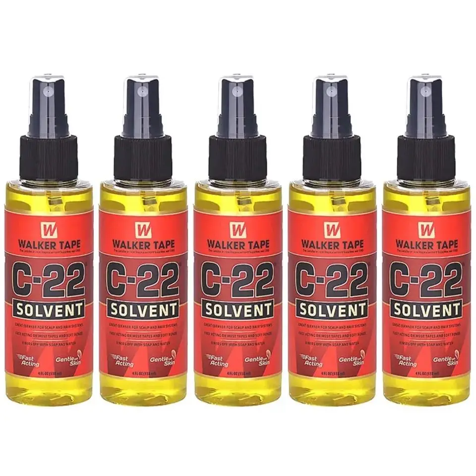 

Wholesale 5PCS C-22 Solvent By Walker Tape Remover Ultra Hold Glue for Toupee 15ml Walker Tape Human Hair Wigs Spray With Brush