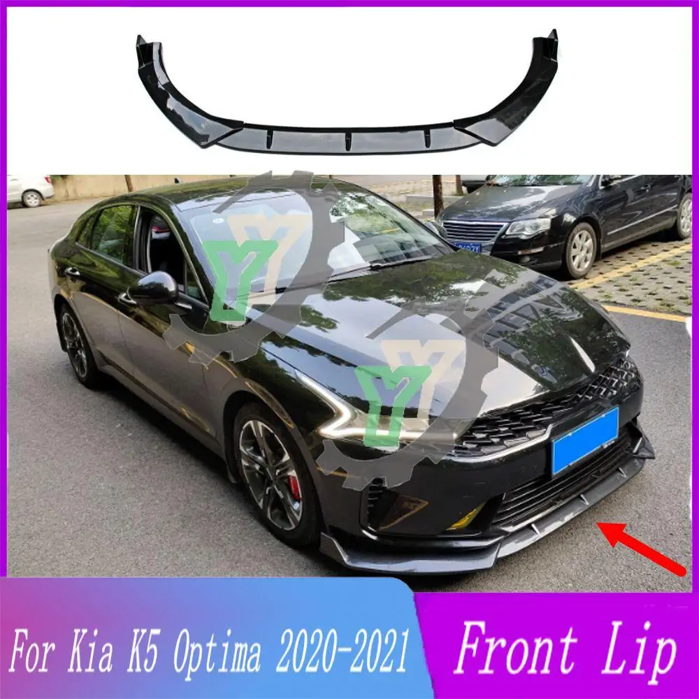 

3PCS Car Front Bumper Lip Spoiler Splitter Diffuser Detachable Body Kit Cover Guard For Kia K5 DL3 Optima 2020 2021