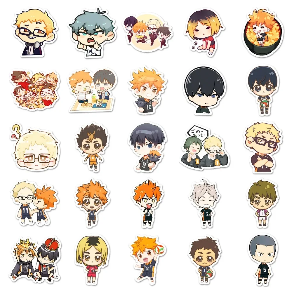

50pcs Anime Haikyu!! Waterproof Stickers Japanese Manga Cartoon Hinata Shoyo kageyama tobio Drawing Doodle Decorations