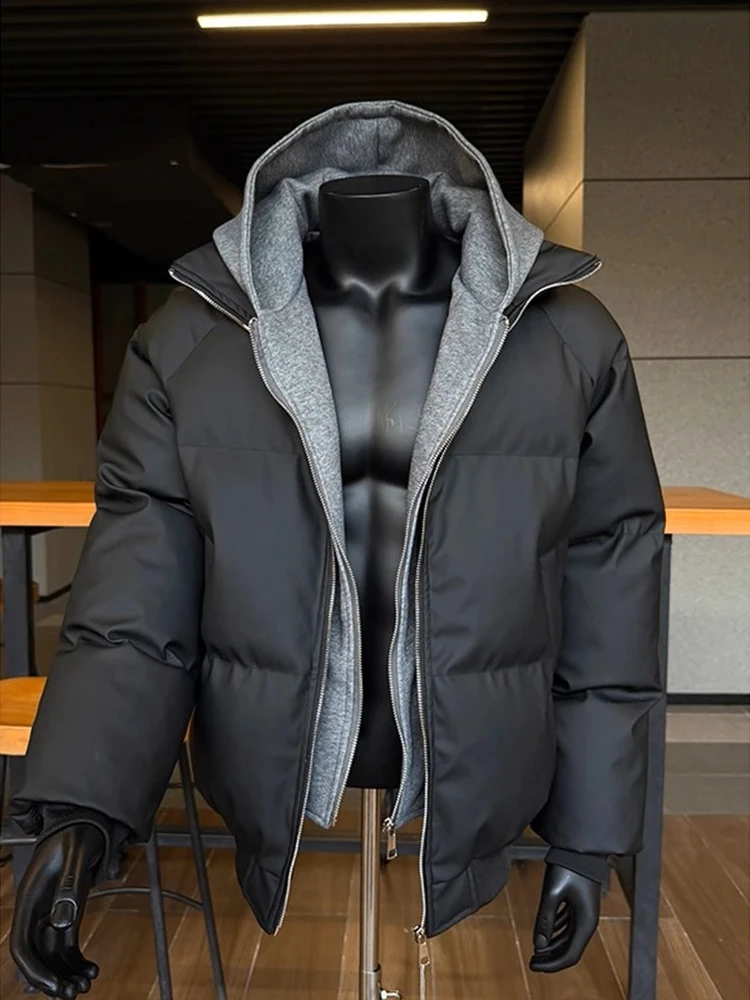 

Зимнее хлопковое пальто Bla с капюшоном Thiened, мужское пальто ort Sle Bread, теплое пальто в стиле ретро, американское повседневное молодежное пальто