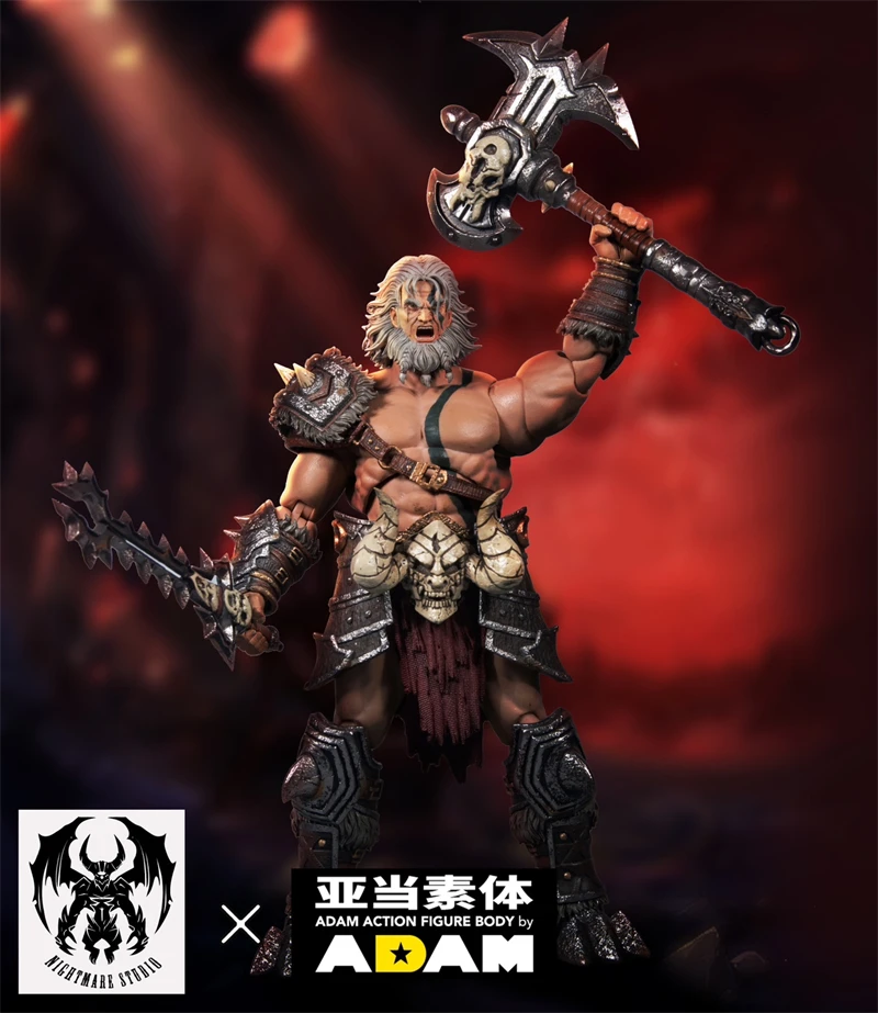 【In Stock】 Nightmare Studio Adam Soldier Barbarian Berserker Gladiator D20 1/12 Action Model Figure