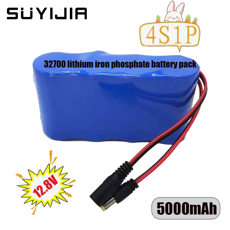 Hot 32700 12.8V 4S1P LiFePO4 lithium iron phosphate battery pack 40A electric boat balance BMS 12V uninterruptible power supply