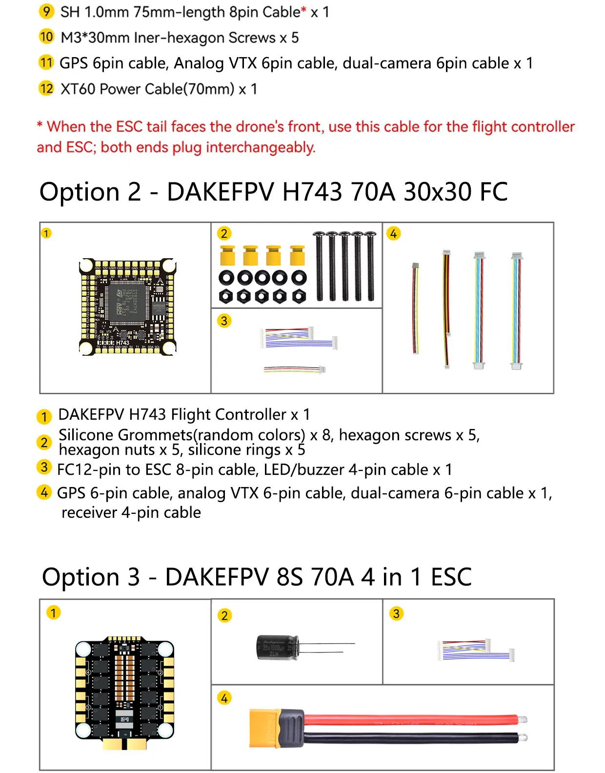 DAKEFPV H743 FC 6S 55A STACK 4IN1 Blheli_S Bluejay 8bit ESC H743 Unterstützt Betaflight Ardupilot für FPV 5-Zoll-RC-Drohne DIY – Detail 25