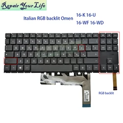 Italiano Spain RGB/Colorful Backlight Laptop Keyboard For HP OMEN Gaming 16-K 16-U 16-WF 16-WD 16T-K 16T-WF TPN-Q208 L88071-DH1