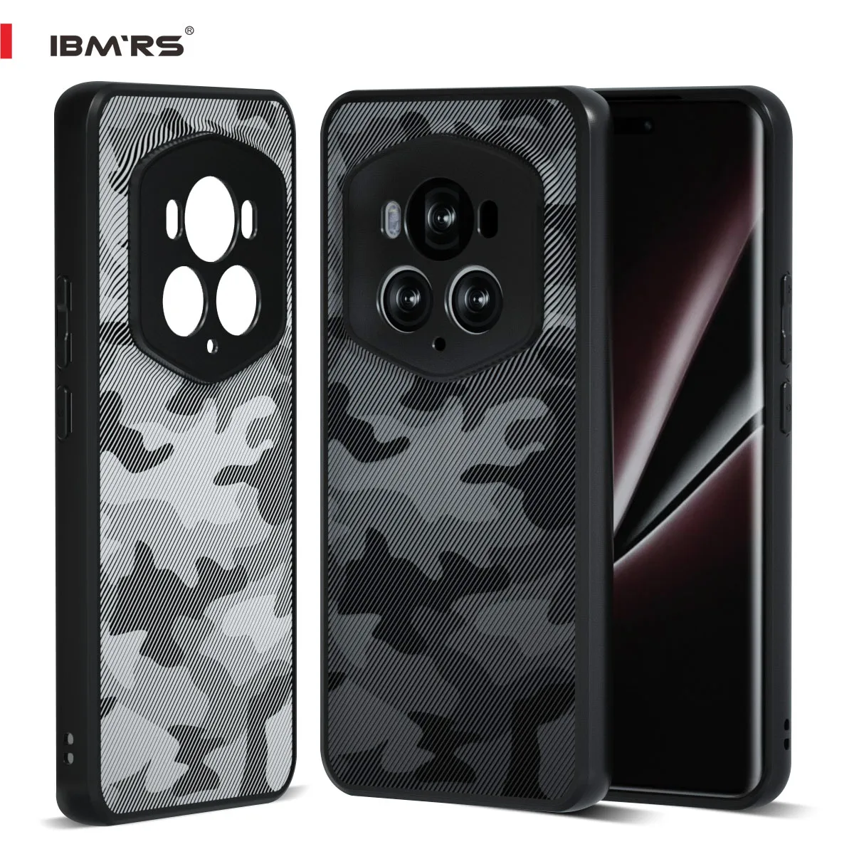 

IBMRS for Honor Magic6 RSR Porsche Design Phone Case, Shockproof Military-Grade Protection, Black Camo