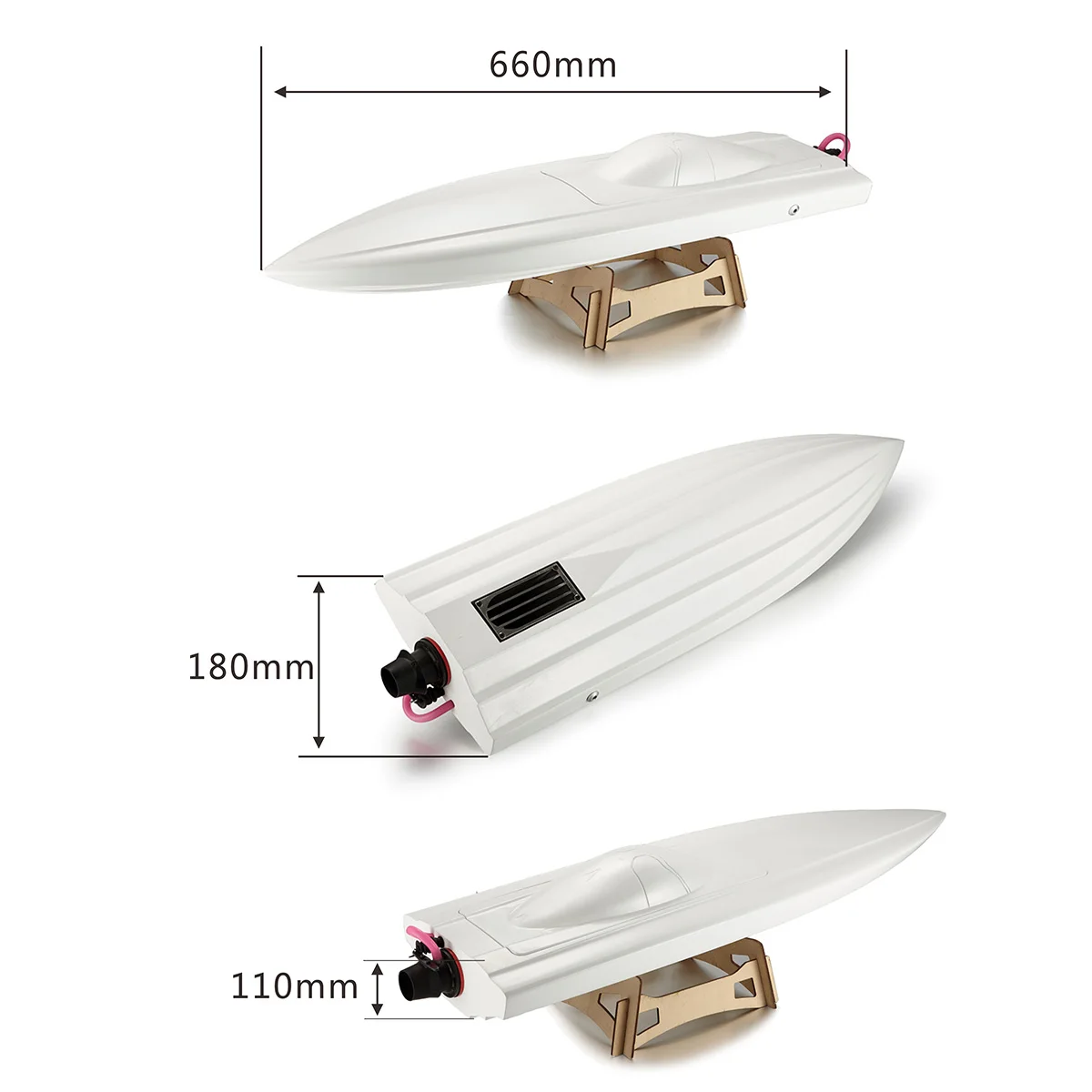 TFL 1151 Jet Boat Buitl-in 24mm Jet Drive Power System Fiberglass RC Electric Boat