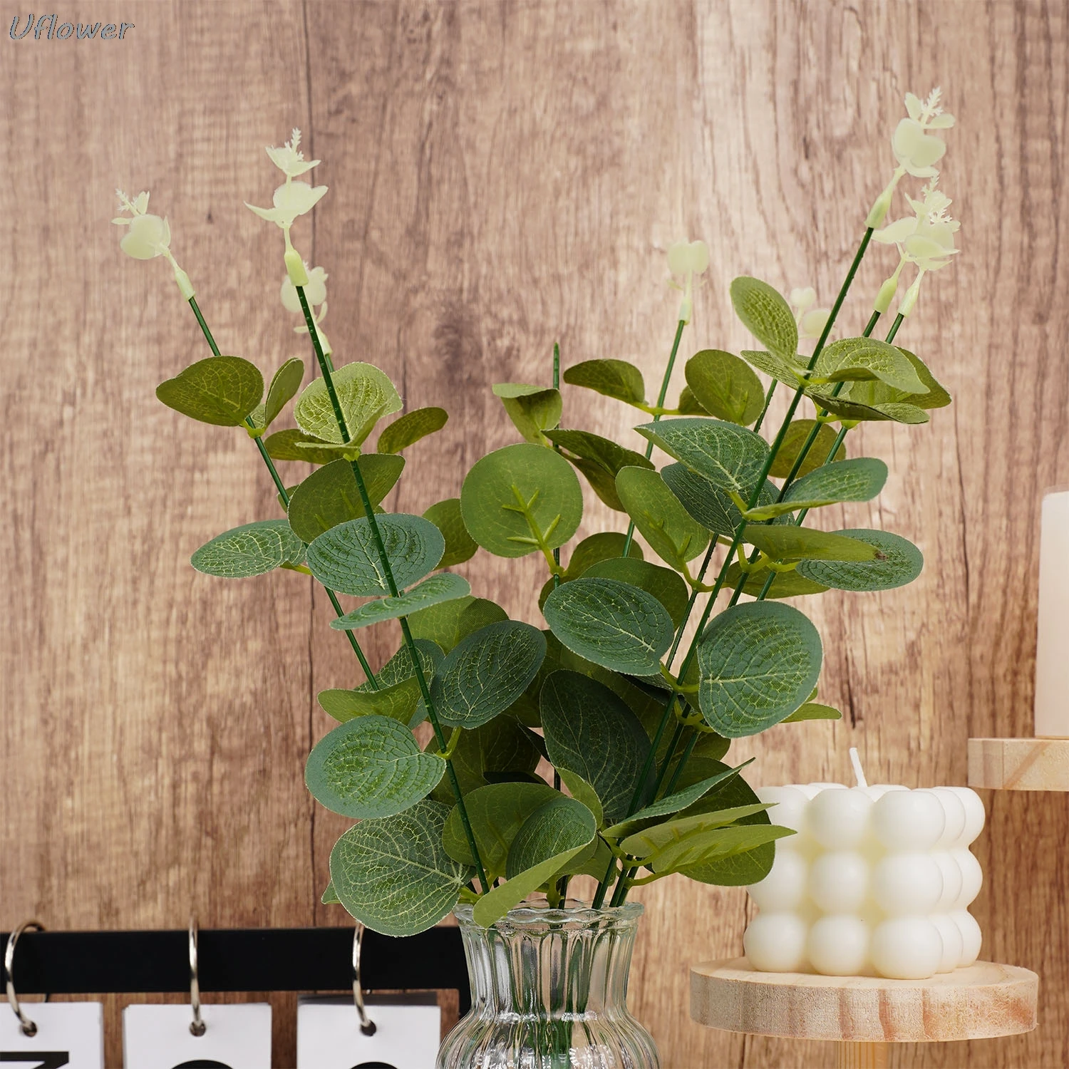 

Cheap Artificial Eucalyptus Leaves Fake Grass Wreath for Festival Outdoor Home Room Wedding Decorative DIY Plants