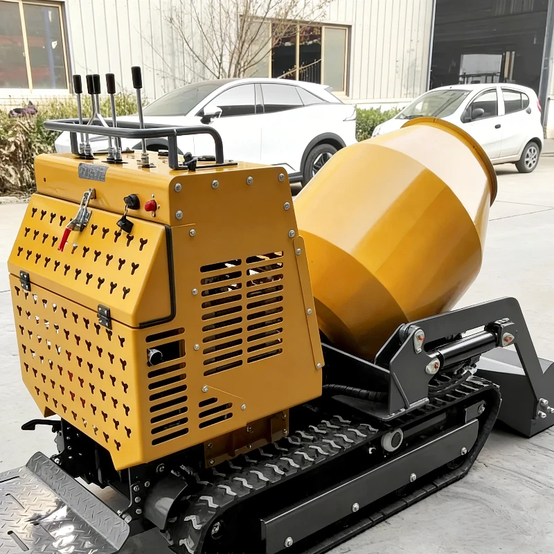 Tracked Concrete Mixer Machine Crawler Concrete Mixing Robot for Construction Site Mini Concrete Mixer for Building Projects