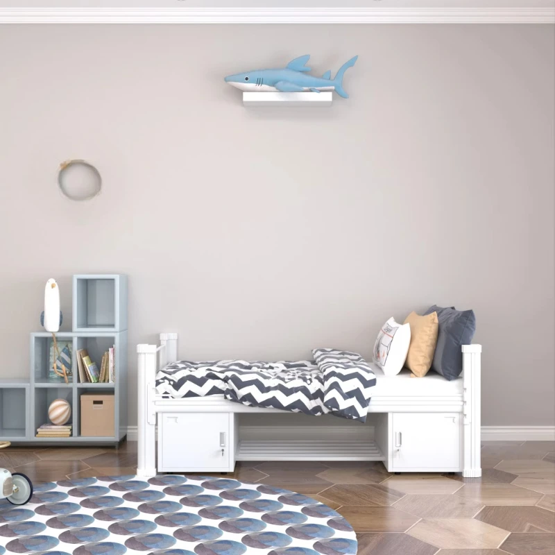 

Factory cheaper price modern heavy duty folding single layer metal bed iron frame adult family apartment storage design